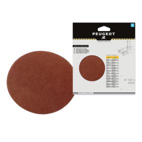 Jeu de 6 abrasifs Velcro diamètre 150mm grain 80 - PEUGEOT OUTILLAGE - 806310