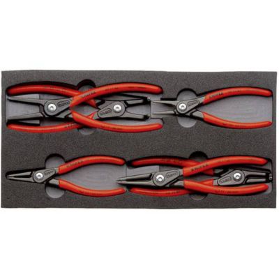 Jeu de 6 pinces pour circlips avec plateau en mousse 335 x 165 x 33 mm 00 20 01 V02
