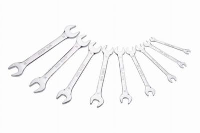 Jeu de 9 clés à fourche SAM 10NJ9P en acier chrome-vanadium, double embout