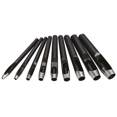 Jeu de 9 emporte pieces a frapper en acier de 2,5 A 10 MM