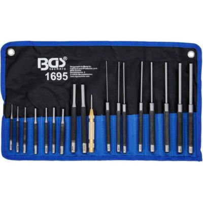 Jeu de Chasse-Goupilles 18 pcs 100-150-200 mm - Pointeau Inclus - Précision et Polyvalence, Acier - D-Work
