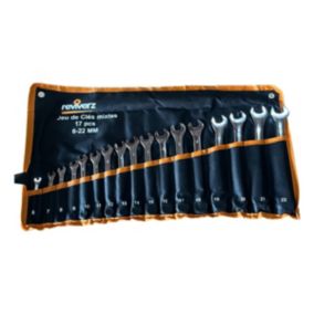 Jeu de clés mixtes       17 pièces (6-22 mm)