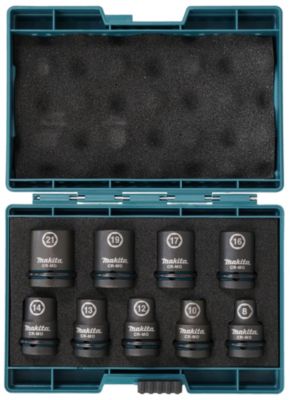 Jeu de douilles a choc Makita E 16570 9 pieces 8 a 21 mm
