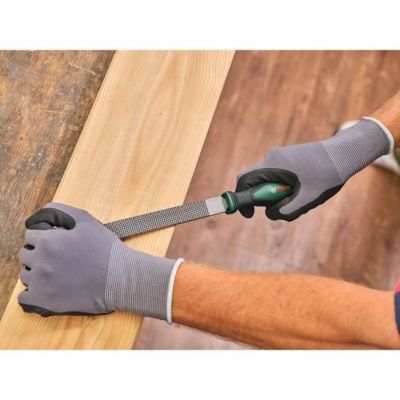 Jeu de limes 200 mm, 5 pièces - acier au carbone, poignées ergonomiques