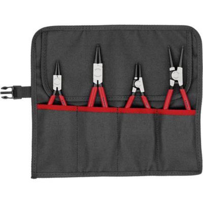 Jeu de pinces pour circlips 4 pièces Knipex 00 19 56 V01 - acier chrome-vanadium, sacoche en tissu polyester