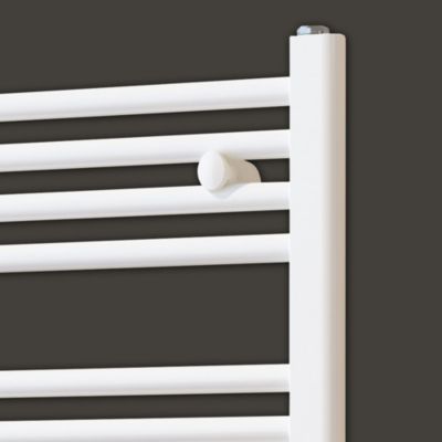 Jeu de supports de radiateur pour SÈCHE-SERVIETTES, finition BLANC mat, en ABS Kibath