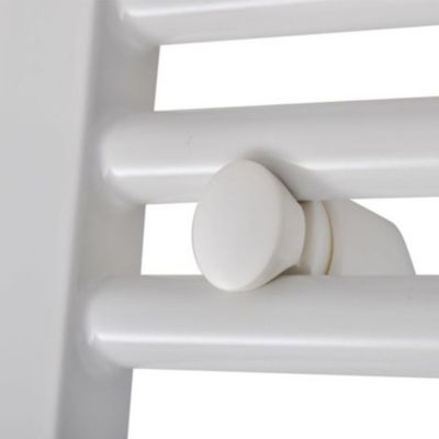 Jeu de supports de radiateur pour SÈCHE-SERVIETTES, finition BLANC mat, en ABS Kibath