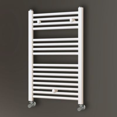 Jeu de supports de radiateur pour SÈCHE-SERVIETTES, finition BLANC mat, en ABS Kibath