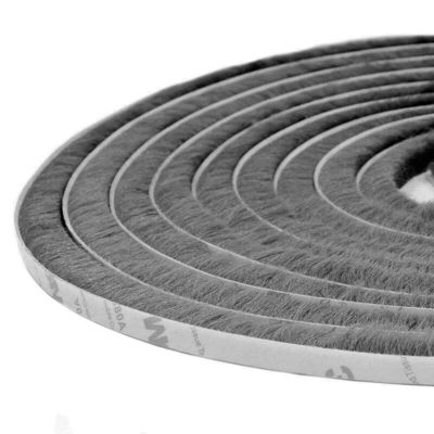 Joint brosse adhésif pour porte et fenêtre 7x8 mm 5 m gris KYCT