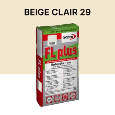 Joint carrelage intérieur et extérieur - 2 à 20 mm - Beige clair 29 - Sopro FL plus - 15 kg
