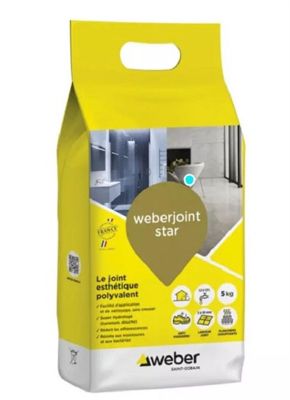 Joint à carrelage WEBERJOINT STAR - sac 5 kg - rotin - WEBER
