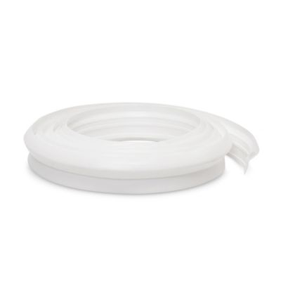Joint d etancheite 25 x 17 mm PVC QUEST pour appui de fenetre metallique - profil de raccord  - 1 m, blanc