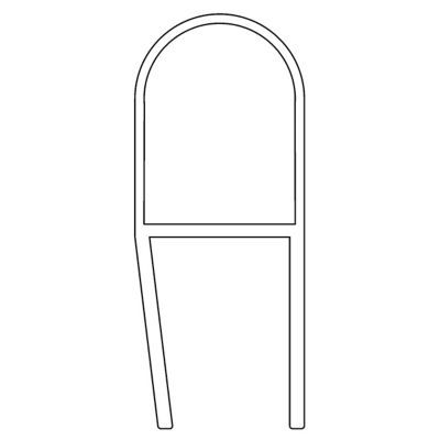 Joint d'étanchéité bas horizontal pour pare-baignoires, 100 cm, transparent pour verre 4-5 mm