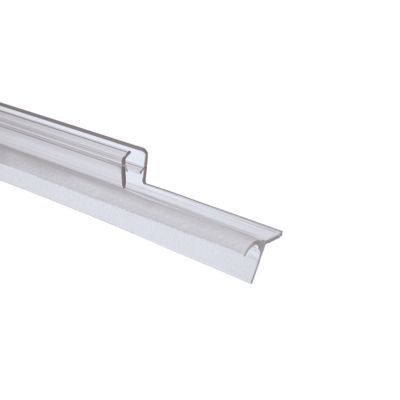 Joint d'étanchéité bas horizontal pour portes de douche, 100 cm, transparent pour verre 5 mm