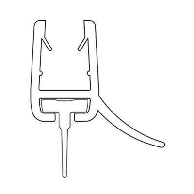 Schulte Joint d'étanchéité de douche bas ou intervolet vertical universel,  200cm recoupable pour élément fixe pivotant ou bas 6 et 8 mm,E100078-8-3-99  ❘ Bricoman