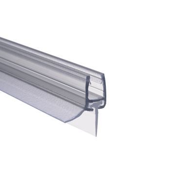 Joint d'étanchéité bas horizontal pour portes de douche pivotantes, 100 cm, transparent pour verre 6 mm