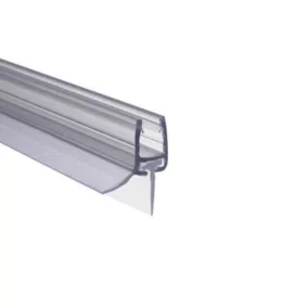Joint d'étanchéité bas horizontal pour portes de douche pivotantes, 100 cm, transparent pour verre 6 mm