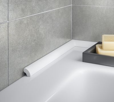 Joint d'étanchéité de baignoire intérieur Diall rond PVC blanc
