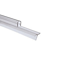 Joint d'étanchéité bas horizontal pour portes de douche, 100 cm, transparent pour verre 5 mm