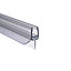 Joint d'étanchéité bas horizontal pour portes de douche pivotantes, 100 cm, transparent pour verre 6 mm