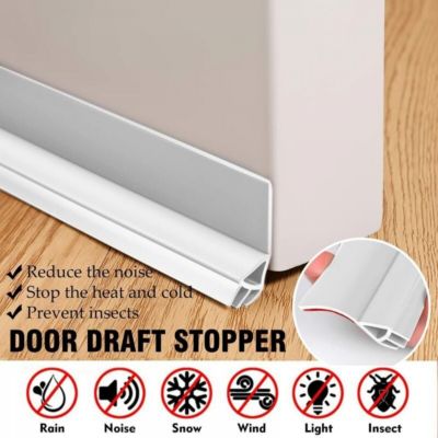 Joint d'étanchéité blanc pour bas de porte, autocollant, insonorisant, coupe-vent et anti-insectes