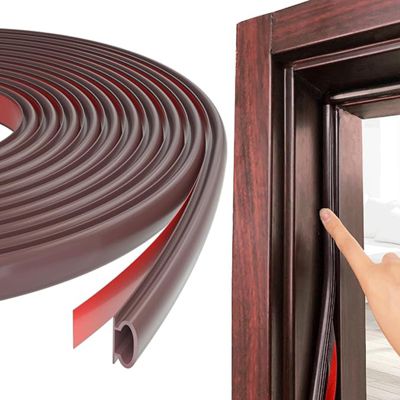 Joint d'étanchéité pour portes et fenêtres de 6 m, marron, en forme de D, pour espace de 2,5 à 6 mm