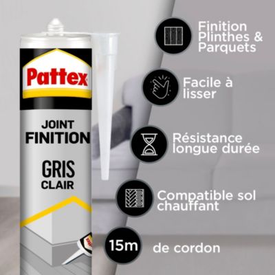Joint de finition Pattex gris clair 280ml