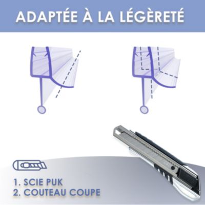 Joint de porte de douche  800mm SIRHONA  pour paroi  en verre de 6mm ou 7mm