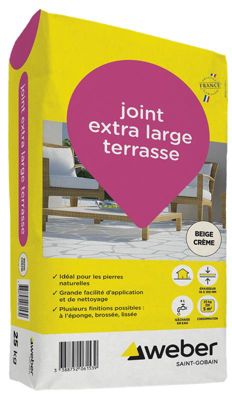 Joint extra large terrasse beige crème 25kg Weber