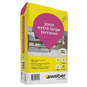 Joint extra large terrasse beige crème 25kg Weber