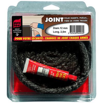 Kit joint rond tresse 12 mm pour poêle ou cheminée - Accessoires pour  cheminées et poêles à bois - FF4 - Commerçants du pays voironnais