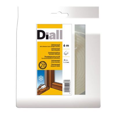 Joint isolation adhésif universel Diall blanc L.6 m