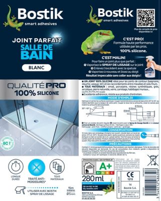 Joint Parfait Salle de bain blanc 280ml + Spray + Lampe Offerte