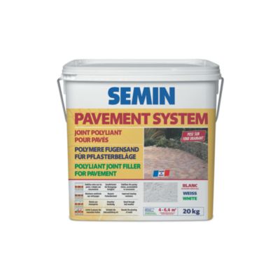 Joint polyvalent pour pavés blanc 20kg Semin Pavement System