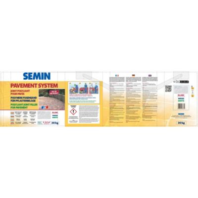 Joint polyvalent pour pavés blanc 20kg Semin Pavement System