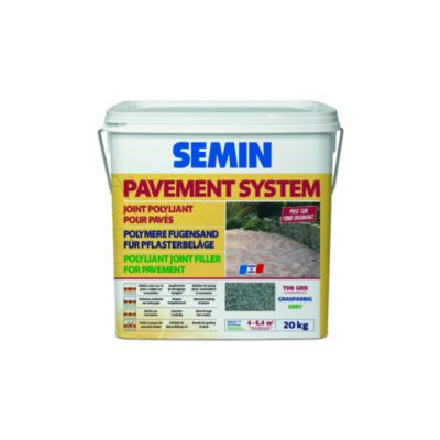 Joint polyvalent pour pavés gris 20kg Semin Pavement System