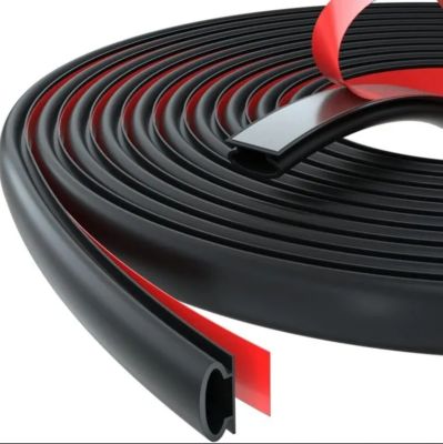 Joint Porte Fenêtre Isolant Froid et Phonique DProfilJoint De Porte D'Entrée Caoutchouc AutocollantBande PVC 6 MDNoir