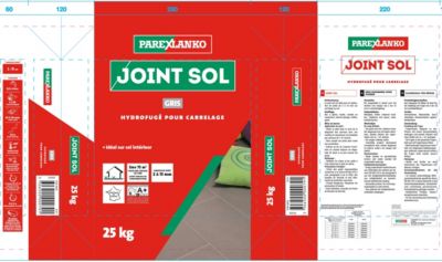 Joint sol hydrofugé gris Parexlanko 25 kg