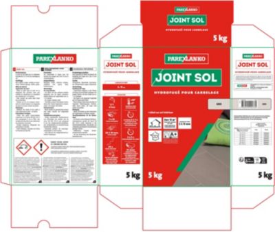 Joint sol hydrofugé gris Parexlanko 5 kg