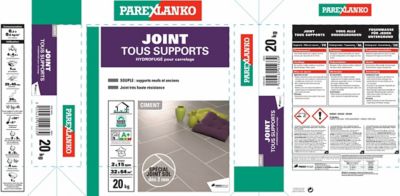 Joint tous supports Parexlanko 20 kg ciment