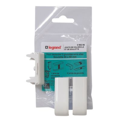 Joints de couvercle/goulotte, pour goulotte Mosaic 80 x 50 mm Legrand