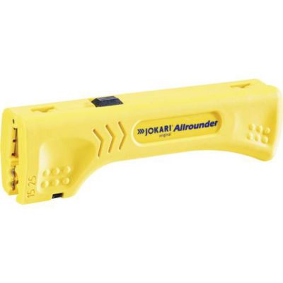 Jokari 30900 Allrounder - Dénudeur de câble polyvalent pour câbles ronds et plats, 130 mm