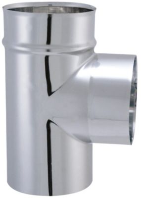 JONCOUX Tuyau TYRAL INOX 304 - Diam. 125 - Té 90 deg. débouchure femelle