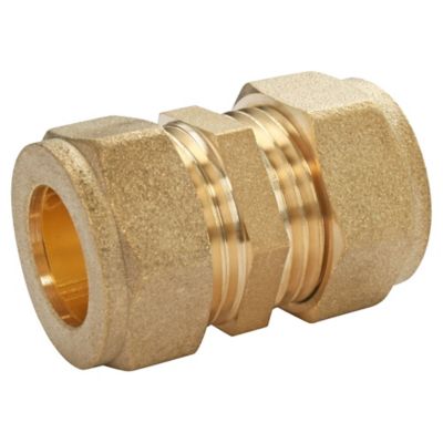 Jonction égal bicône à bague laiton pour tube cuivre Ø14