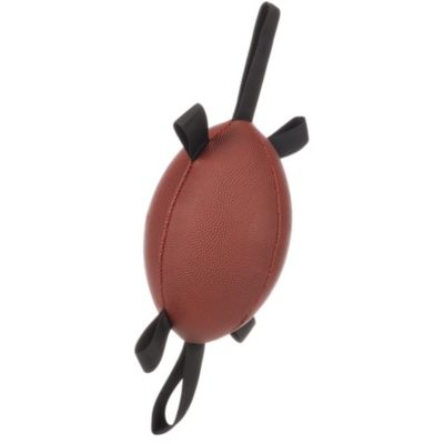 Jouet ballon Rugby marron foncé  D 13 cm par 21 cm pour chien
