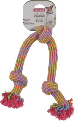 Jouet corde Zolux 3 nœuds 48cm pour chiens
