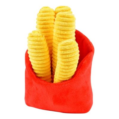 Jouet Peluche de Fouille "Frites" 19cm Rouge & Jaune
