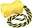 Jouet pour chien caoutchouc avec corde Titan S jaune