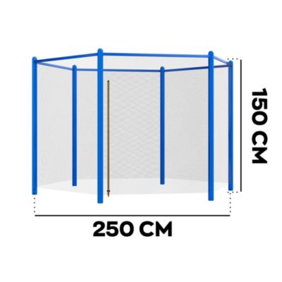 Jumpoo - Set de 6 accessoires de rechange pour trampoline enfants 250 cm bleu