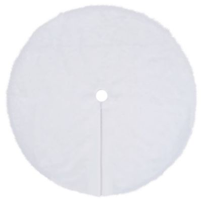 Jupe de sapin de Noël blanche 150 cm en fausse fourrure vidaXL